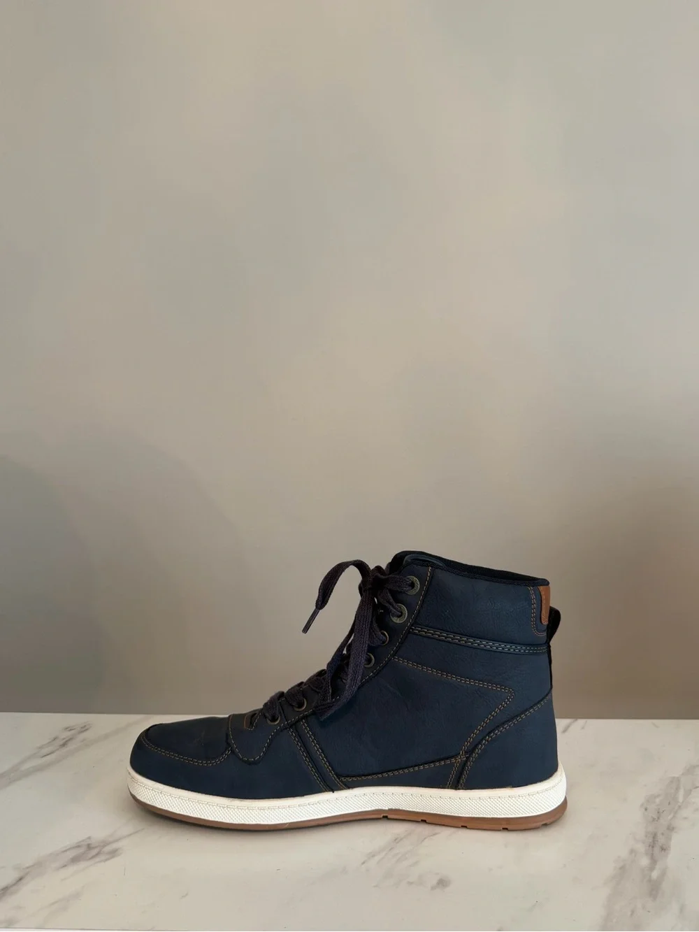 Levi’s Stanton Waxed UL Men's High-Top Sneakers Navy Blue Size 8